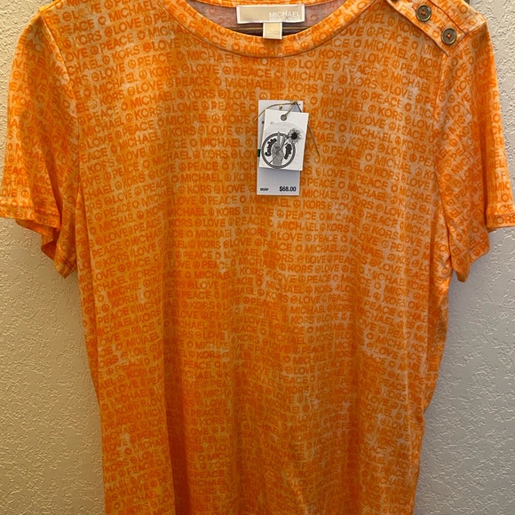Michael Kors~Peace~Love T-Shirt - Picture 2 of 5